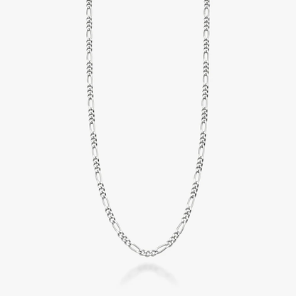 Figaro Chain Necklace in Sterling Silver, 2.3mm