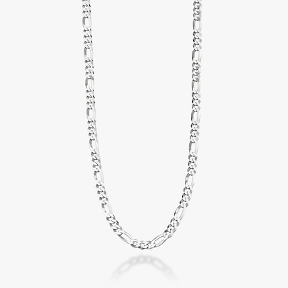 Figaro Chain Necklace in Sterling Silver, 5mm