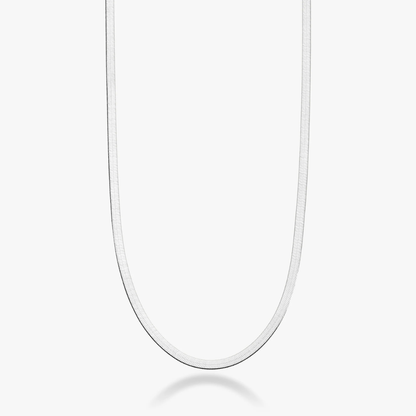 Herringbone Necklace in Sterling Silver, 3.5mm