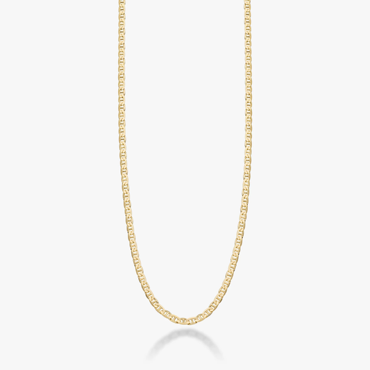 Mariner Chain Necklace in 18K Gold Over Sterling Silver, 3mm