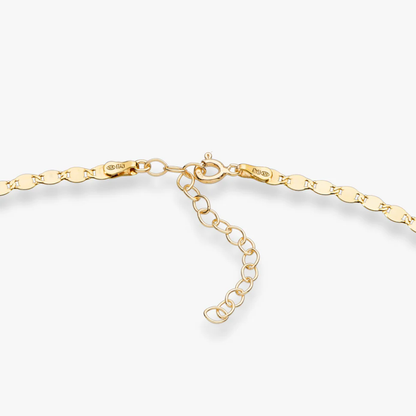 Mirror Link Adjustable Choker Necklace in 18K Gold Over Sterling Silver