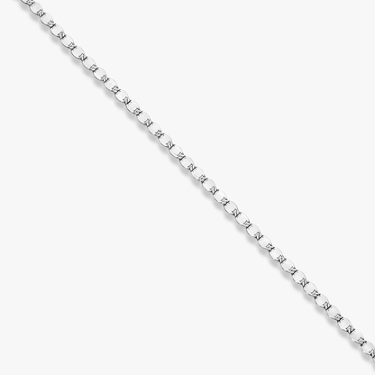 Mirror Link Adjustable Choker Necklace in Sterling Silver