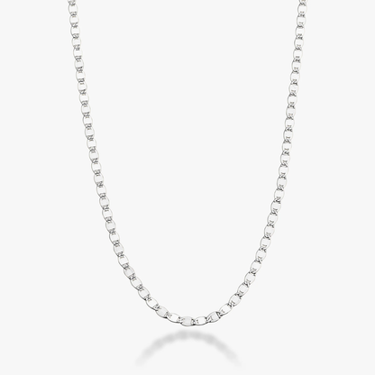 Mirror Link Adjustable Choker Necklace in Sterling Silver
