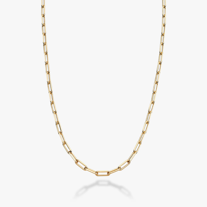 Paperclip Chain Necklace in 18K Gold Over Sterling Silver, 2.5mm