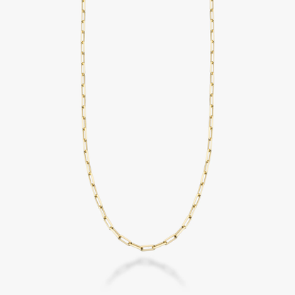 Paperclip Chain Necklace in 18K Gold over Sterling Silver, 2mm