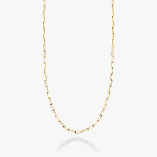 Paperclip Chain Necklace in 18K Gold over Sterling Silver, 2mm