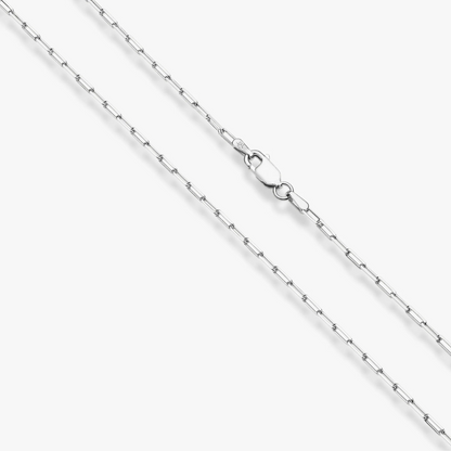 Classic Paperclip Chain Necklace in Sterling Silver, 2mm