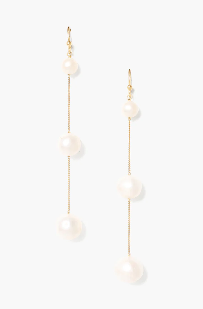 TIERED PEARL TRIO DROP EARRING