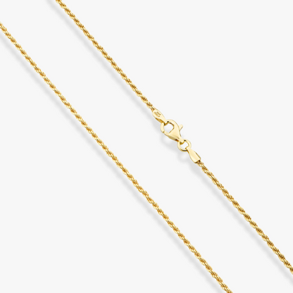 Rope Necklace in 18K Gold, 1.5mm