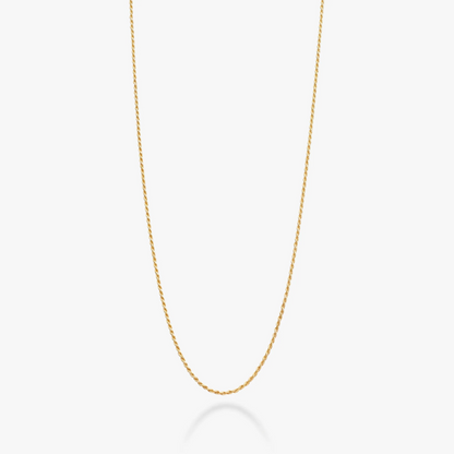 Rope Necklace in 18K Gold, 1.5mm