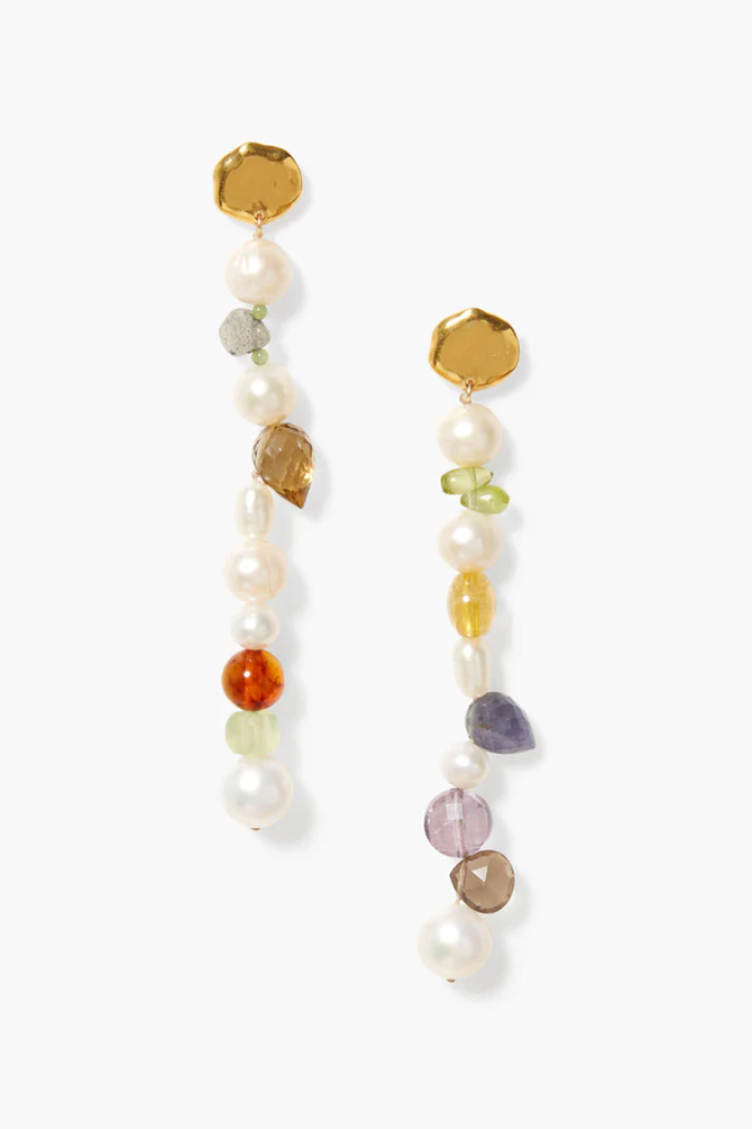 GABRIELA MULTICOLORED GEMSTONE DROP EARRING