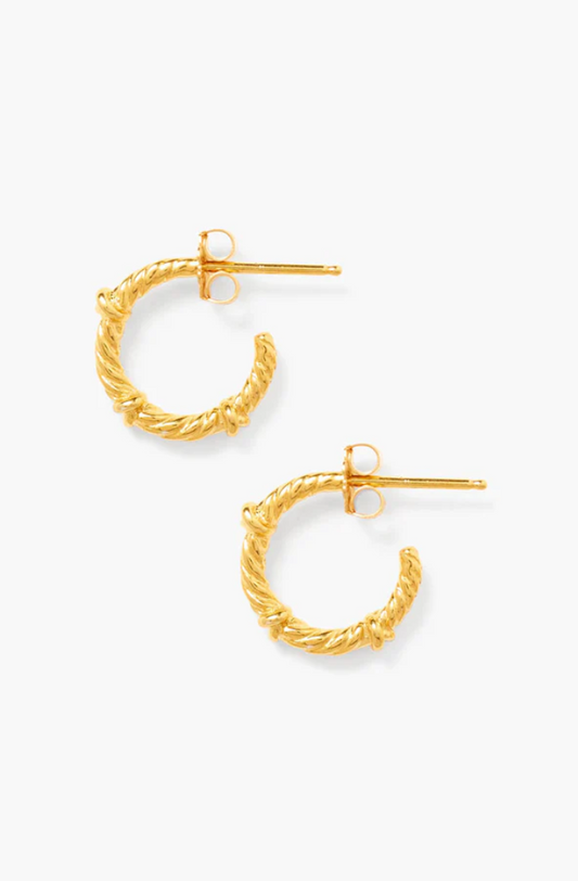 GOLD SAILOR KNOT HOOPS