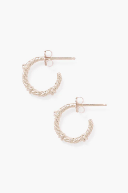 SILVER SAILOR KNOT HOOPS