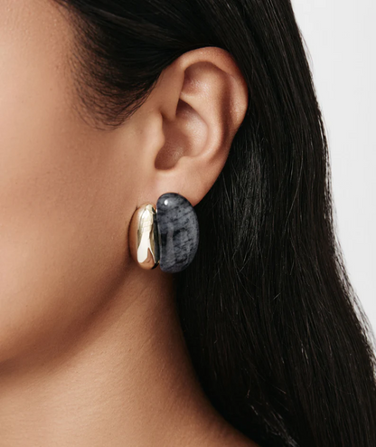 YARA GOLD LAPIS EARRING