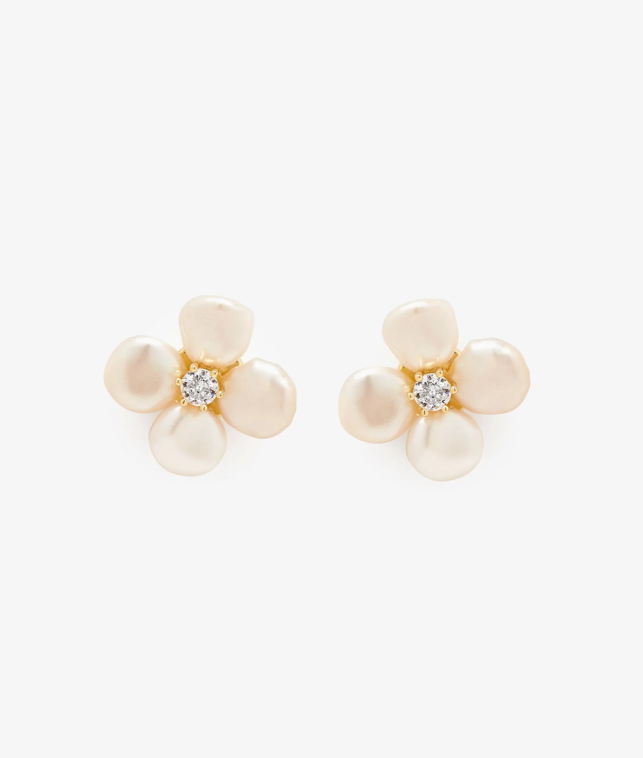 PORTIA FLOWER PEARL EARRINGS