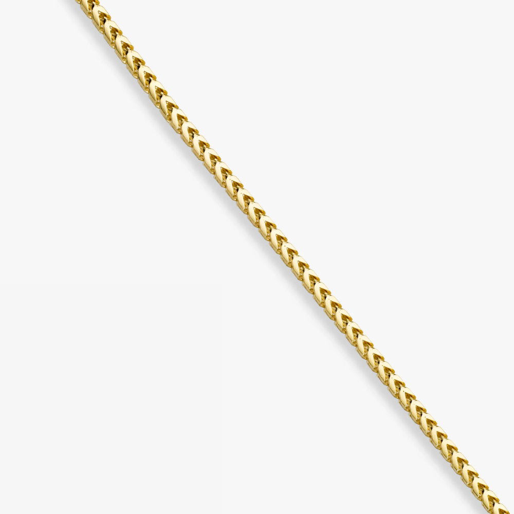 Franco Square Box Chain Necklace in 18k Gold Over Sterling Silver, 2.5mm