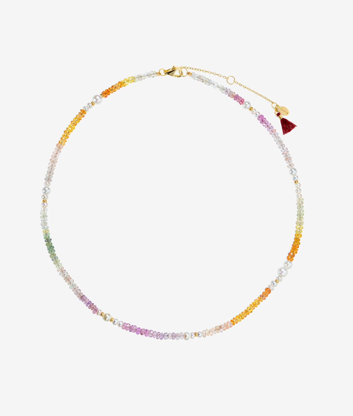 RAINBOW OMBRÉ GEMSTONE WRAP BRACELET/NECKLACE