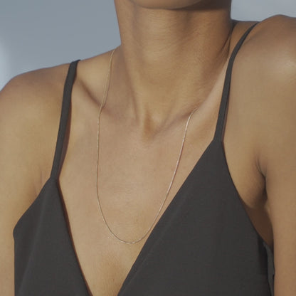 Adjustable Bolo Box Necklace in 18K Gold Over Sterling Silver, 1mm