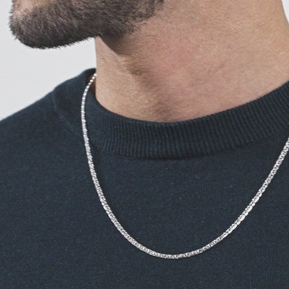 Mariner Chain Necklace in Sterling Silver, 3mm