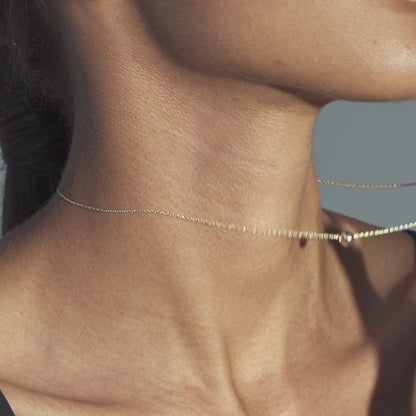 Slide Bead Pendant Necklace in 18K Gold Over Sterling Silver
