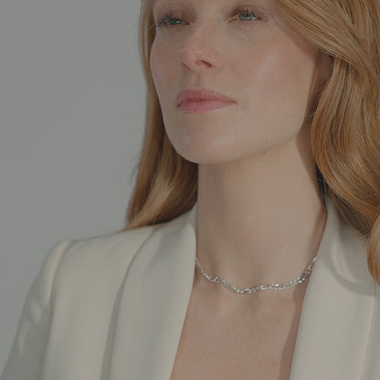 Figaro Chain Necklace in Sterling Silver, 5mm