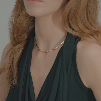 Cuban Chain Necklace in 18K Gold Over Sterling Silver, 3.5mm