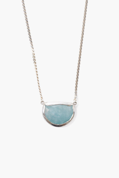 AQUAMARINE HALF-MOON NECKLACE